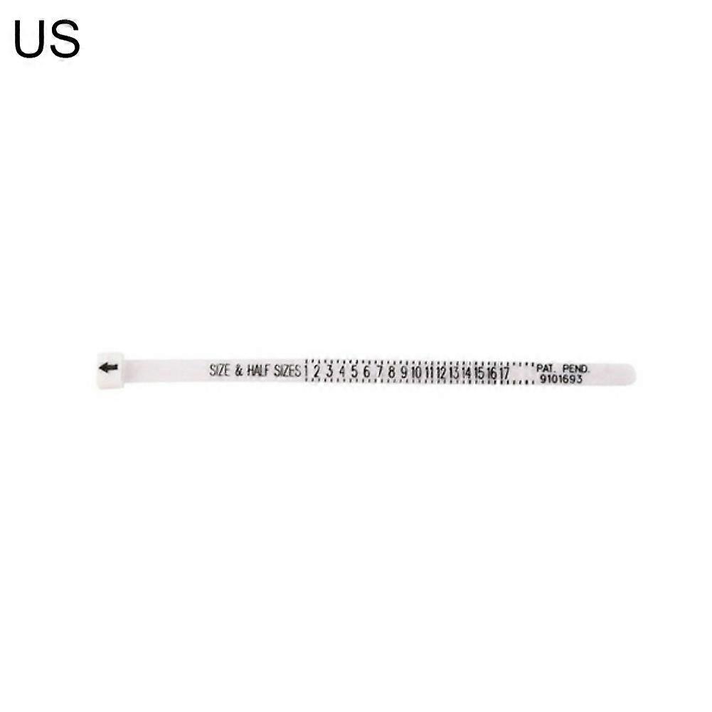 UK/US Standard Finger Ring Size Handmade Measuring Tape Ruler Loop Gauge Tool