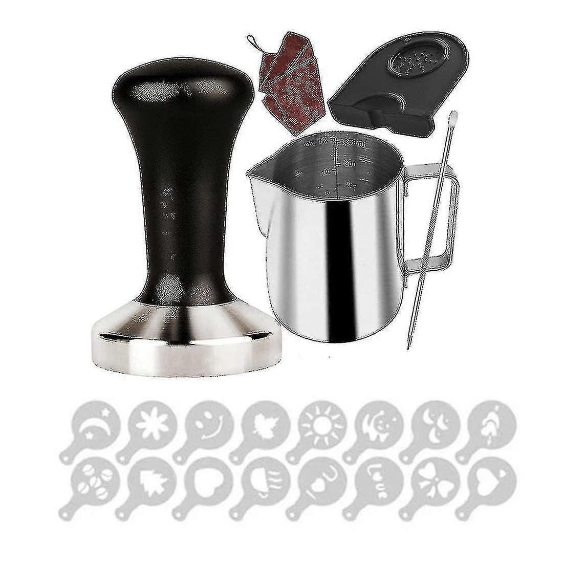 12oz Milk Frothing Pitcher Cup With Tamper Mat,compatible With Cappuccino,latte