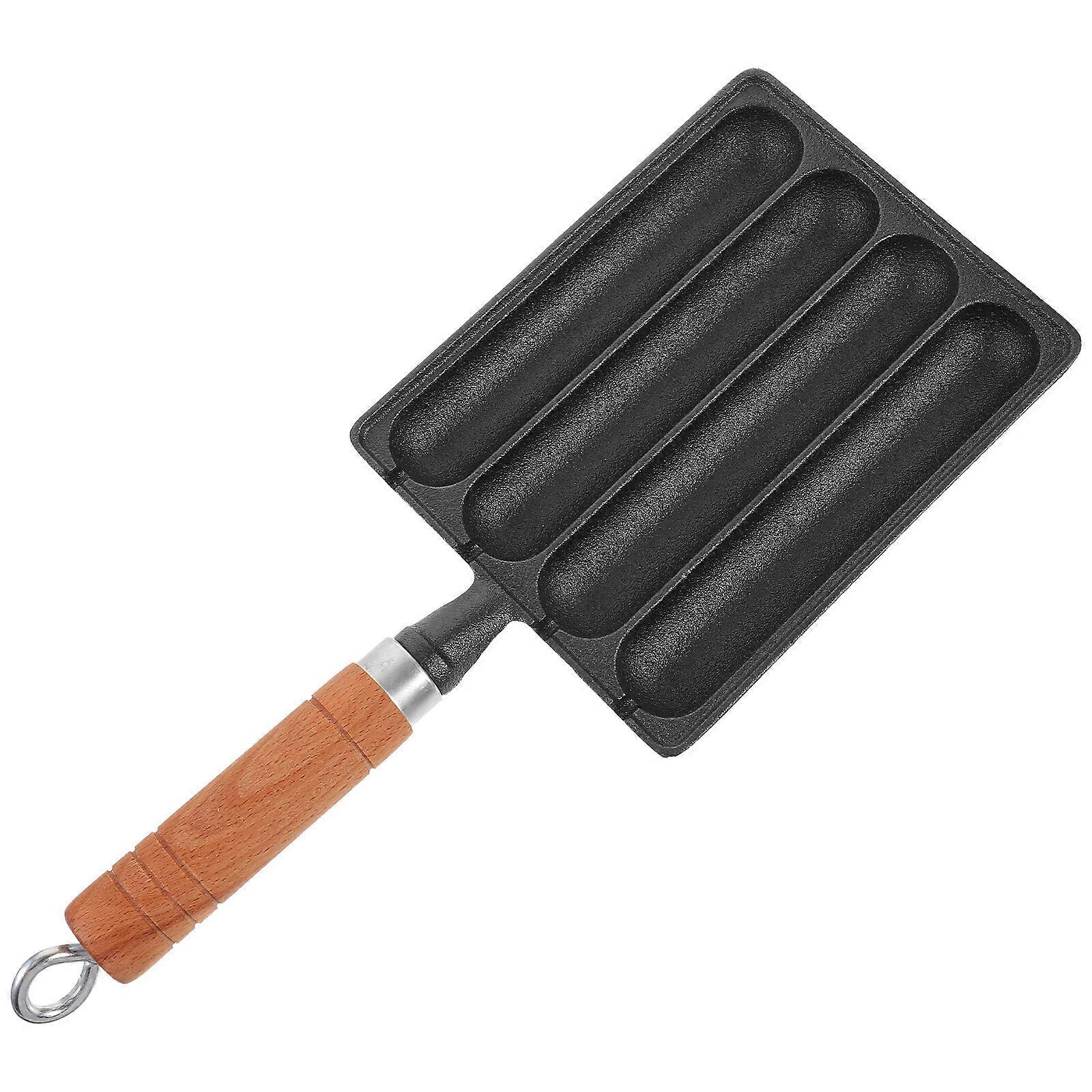 Eisenwursttopf gegrillte Wurst Kochpfanne 4-Schlitz Wurstform Servierpfanne