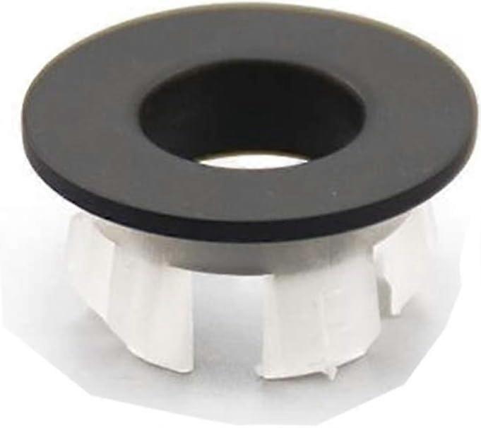 Sink Trim for Overflow Cover - Round Plugs Brass Insert Oil Rubbed Black