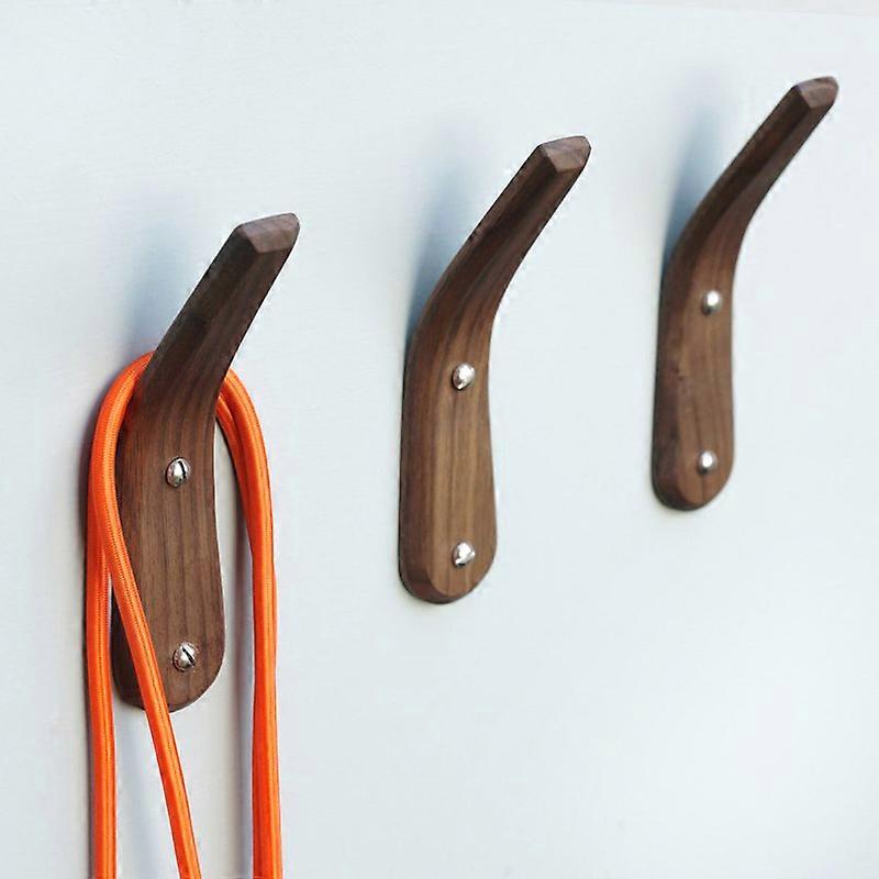 Coat Hook Handmade Steam Bent Towel Hooks Walnut Hook 2pcs