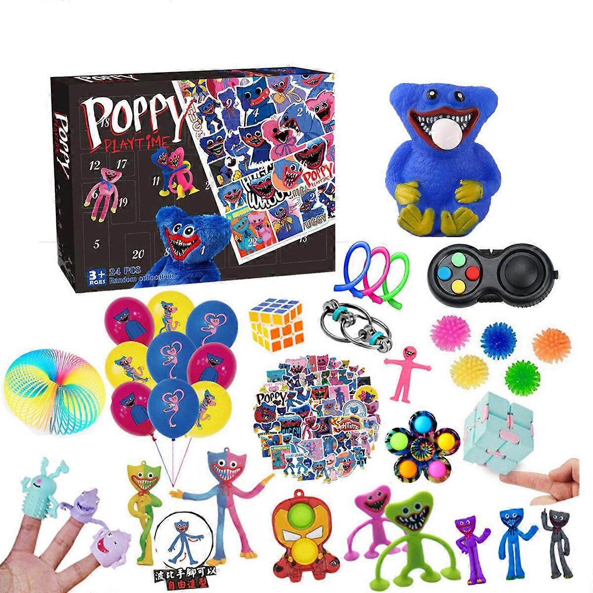 Pop-py Playtime Calendar de Advent pentru copii Set de jucării cadou de Crăciun 24 de zile Numărătoarea inversă până la Crăciun Set cadou de Crăciun pentru prieteni copii