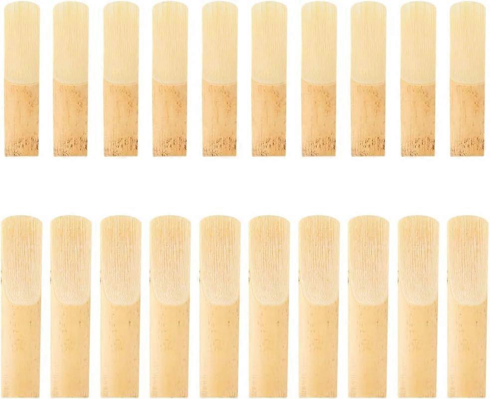 20Pcs 2 Size Clarinet Reeds Clarinet Saxophone Reeds 2.0/2.5 Strength Bb Clarinet Reeds with Storage Box Saxophone Accessories for Clarinet Beginner P
