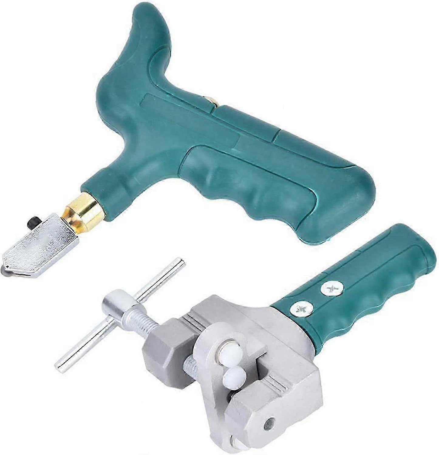 Glass tile cutter with quick opening tile separator for professional cutting tools