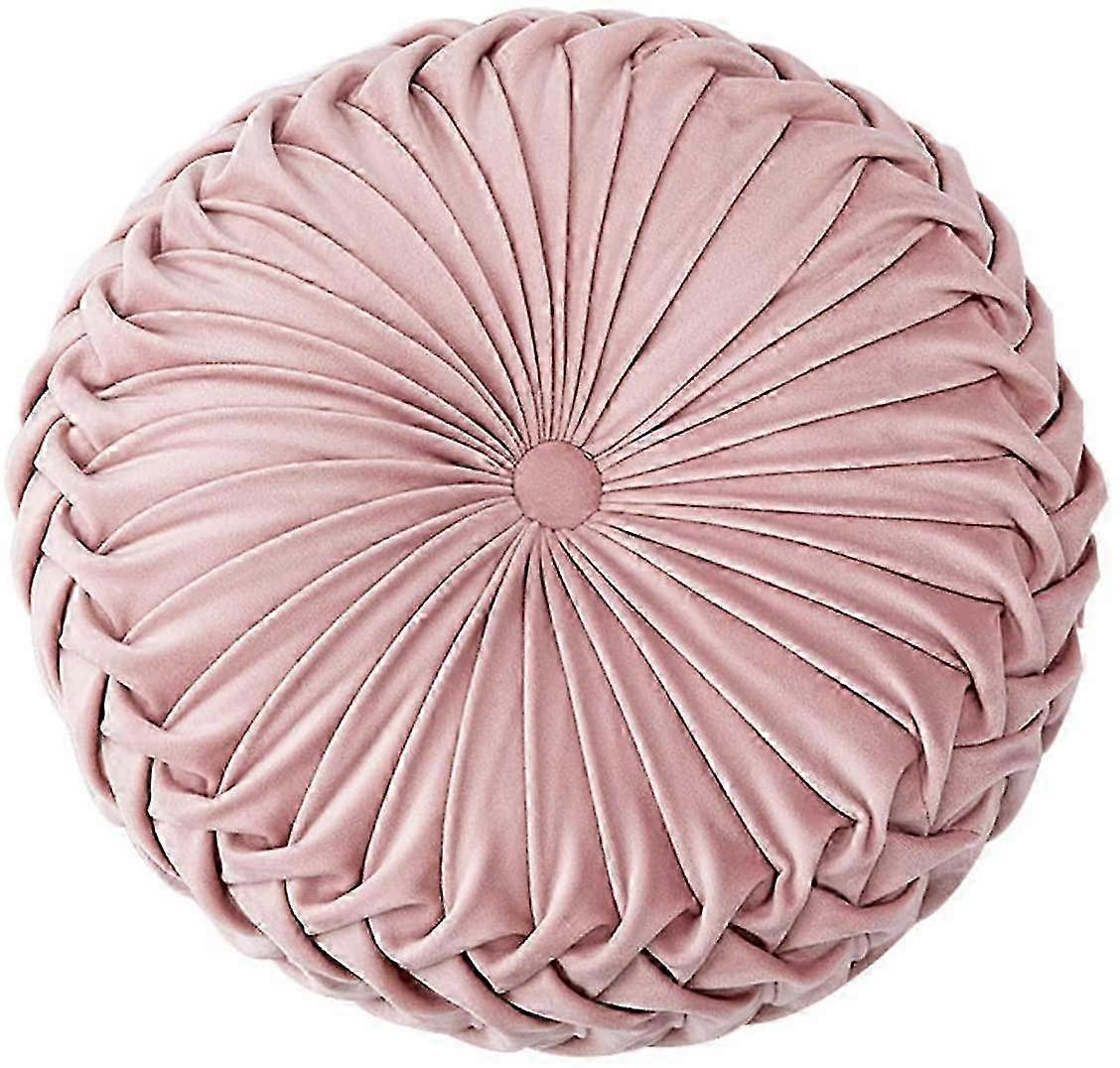 ソファの装飾的な3Dカボチャラウンドベルベットクッション用のスローピローソファベッドチェアフロア15 "X15"、ピンク