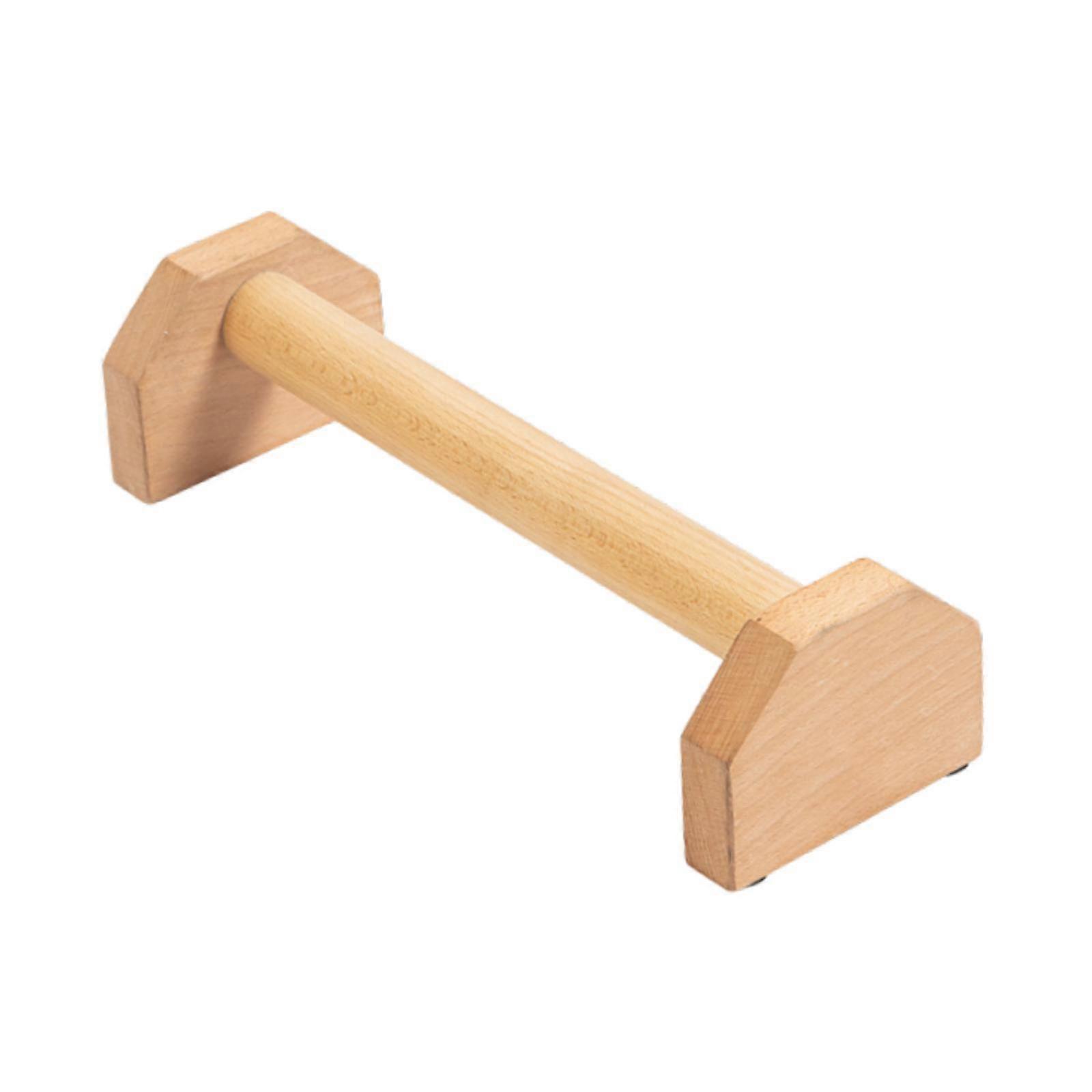 2ks Dřevěné Paralistenty Protiskluzové Robustní Push Up Stojany Pro Domácí Jóga Cvičení 25 cm