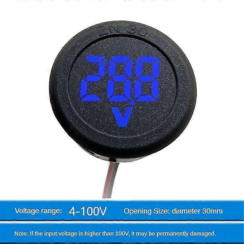 Dc 4-100v Led Digital Display Circular Two-wire Voltmeter Dc Digital Voltmeter Head
