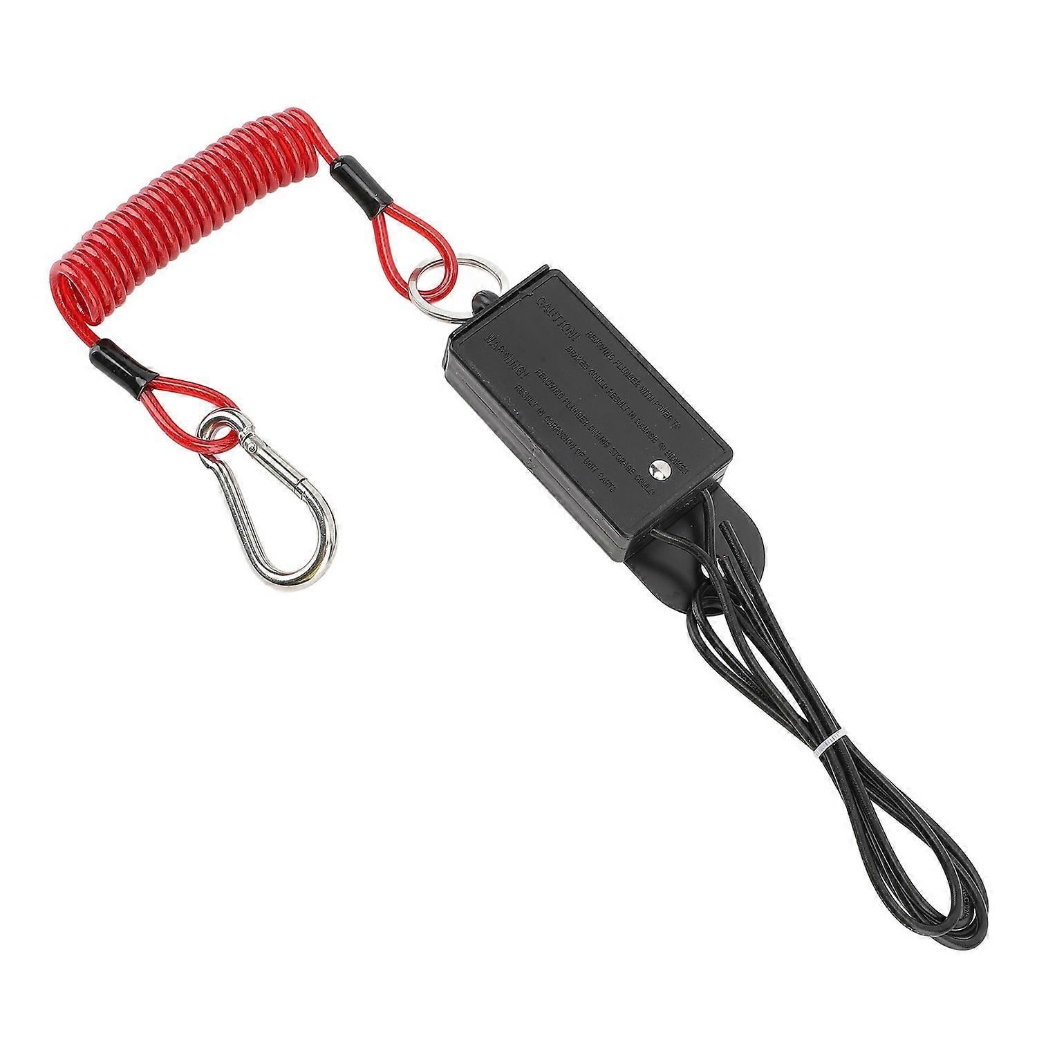 Trailer Breakaway Switch with 4ft Coiled Cable Safer Towing High Temp Resistance for RV Camper Trail