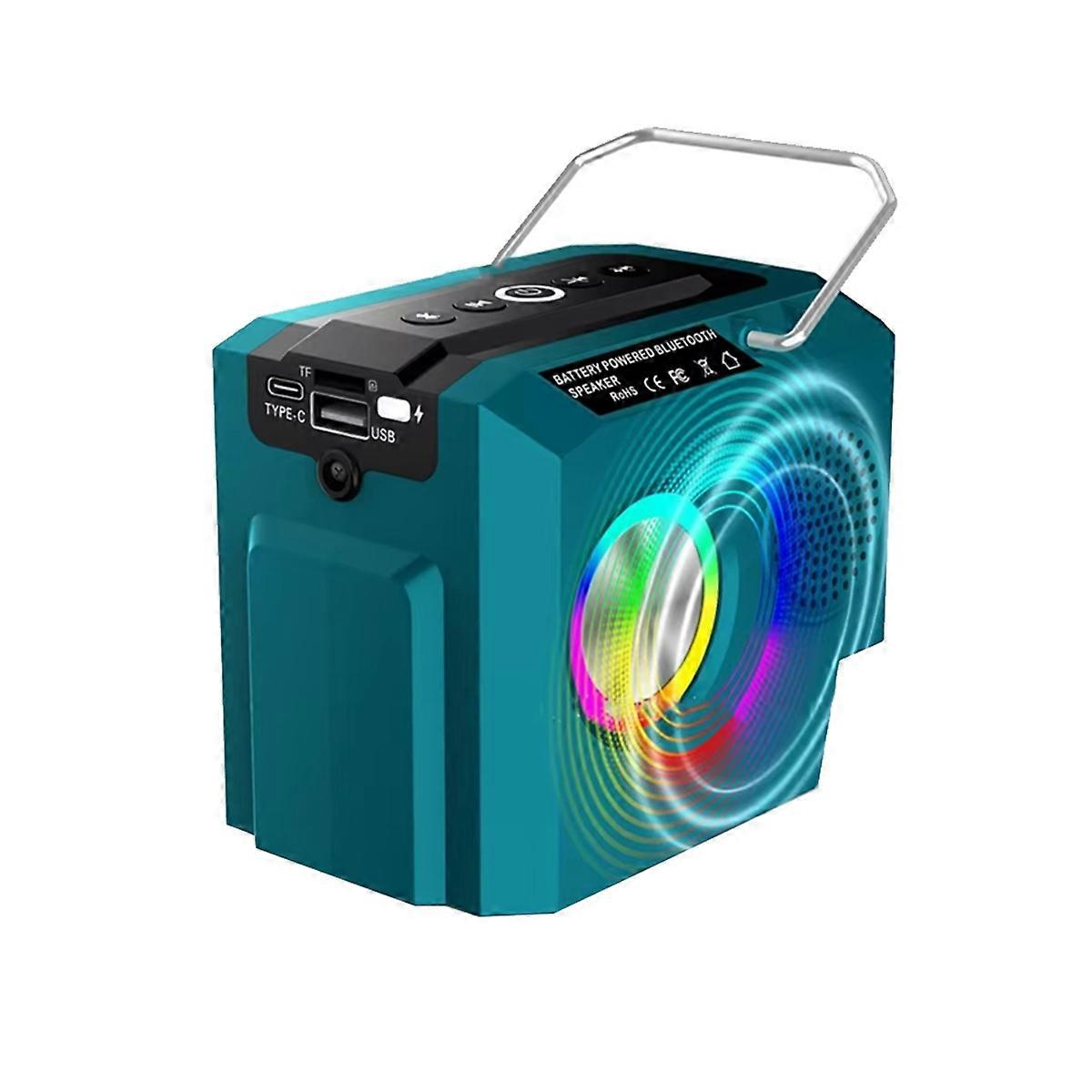 Wireless Bluetooth Speaker for 18V Li-Ion Battery, Cordless Loudspeaker Amplifier for Camping & Parties