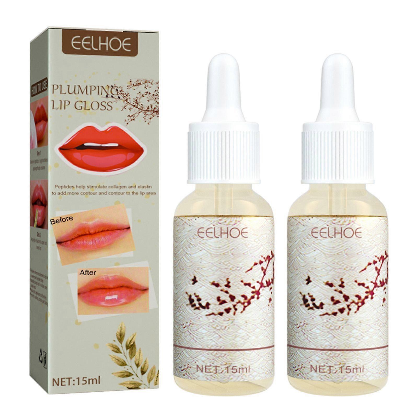2PCs Instant Volume Lip Pluming Oil 15ml/Pcs