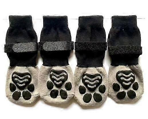 4 قطع جوارب غير قابلة للانزلاق للكلاب ، حماية مخلب ضد اللعق والانزلاق ، مثالية لحماية مخلب للأرضيات الصلبة