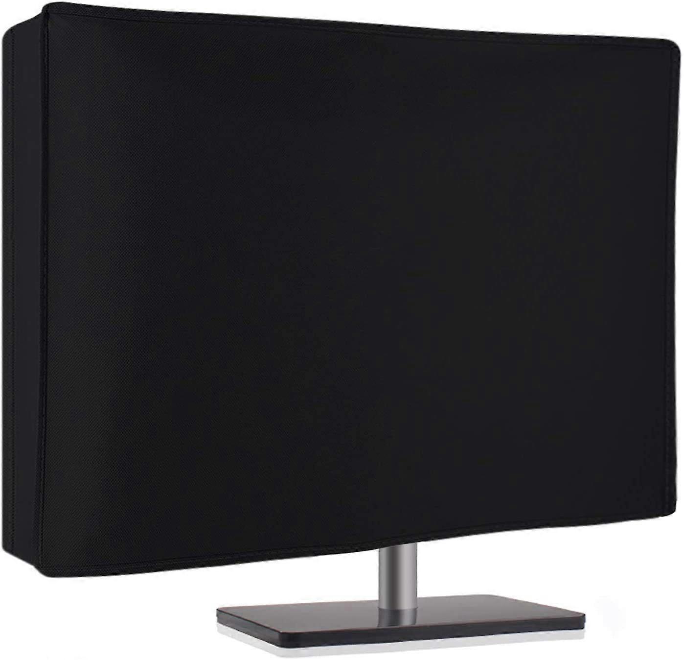 SBSGV Silky Smooth Nonwoven Monitor Dust Cover for 27 28 29" LED LCD Screens Flat Panel HD Display (Size: 28W x 18H x 4D) -Black