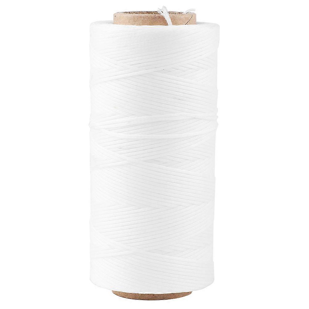 Leather Hand Sew Flat Wax Thread Sewing Line for Hand Sewing Accessories(White)