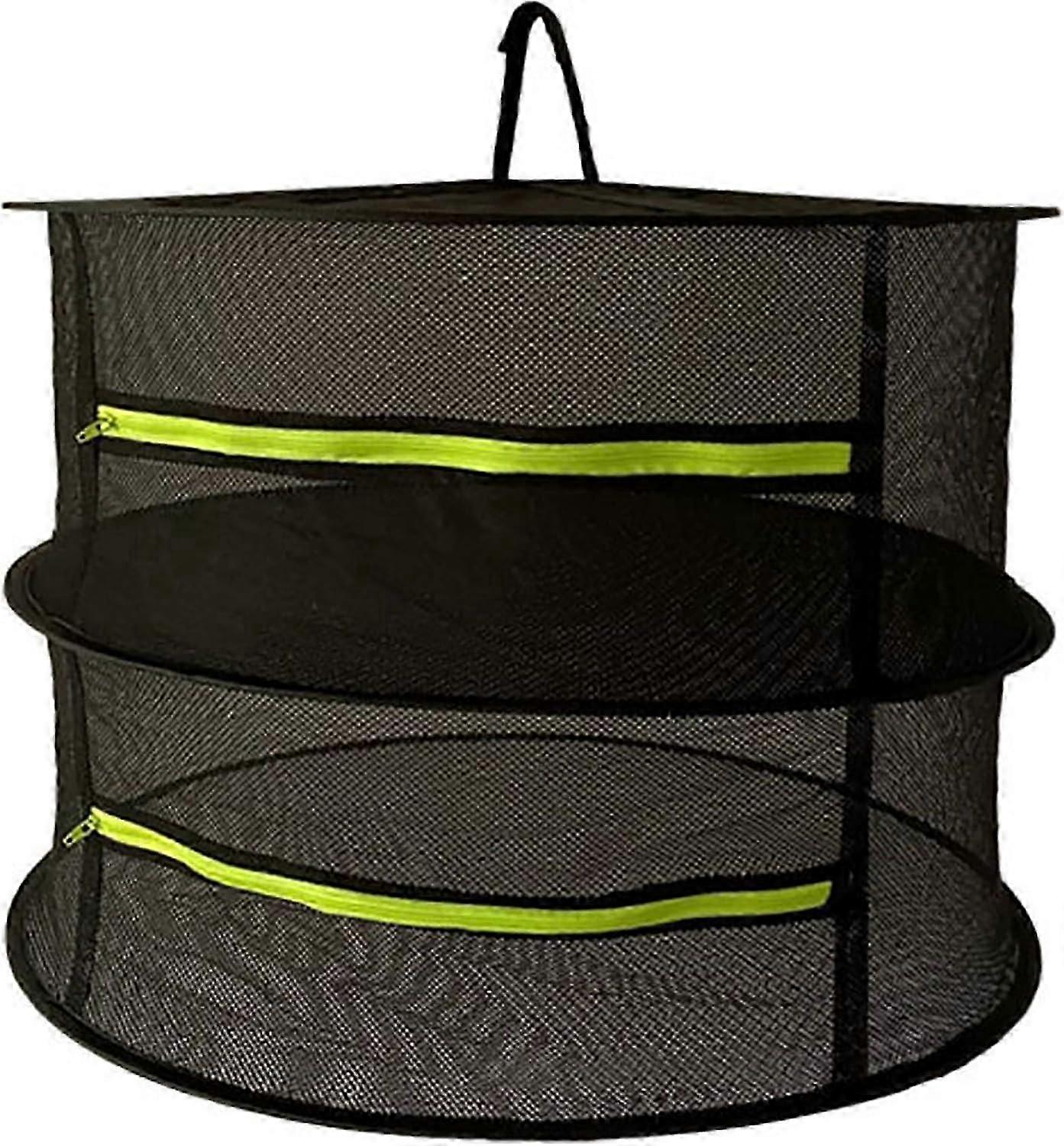 Sun Drying Net, Foldable Mesh Hanging Herb Dryer, Hanging Drying Net with Zipper, Herb Dryer Net for Drying Herbs, Fruits, Tea and Pe