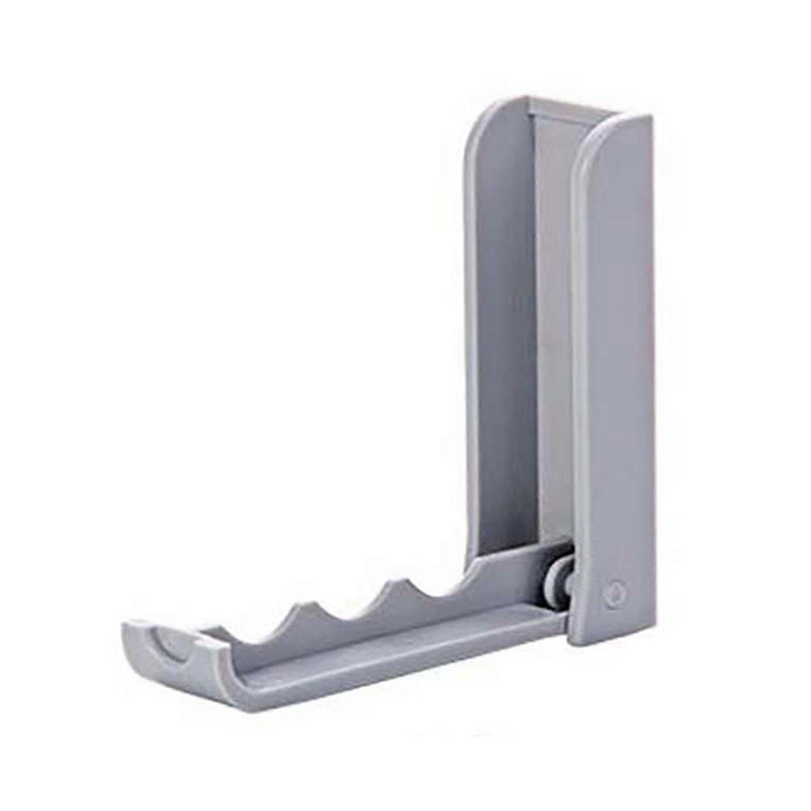 Foldable Hook Self Adhesive Plastic Space Saving Wall Mount Folding Hook for Clothes Hats Gray