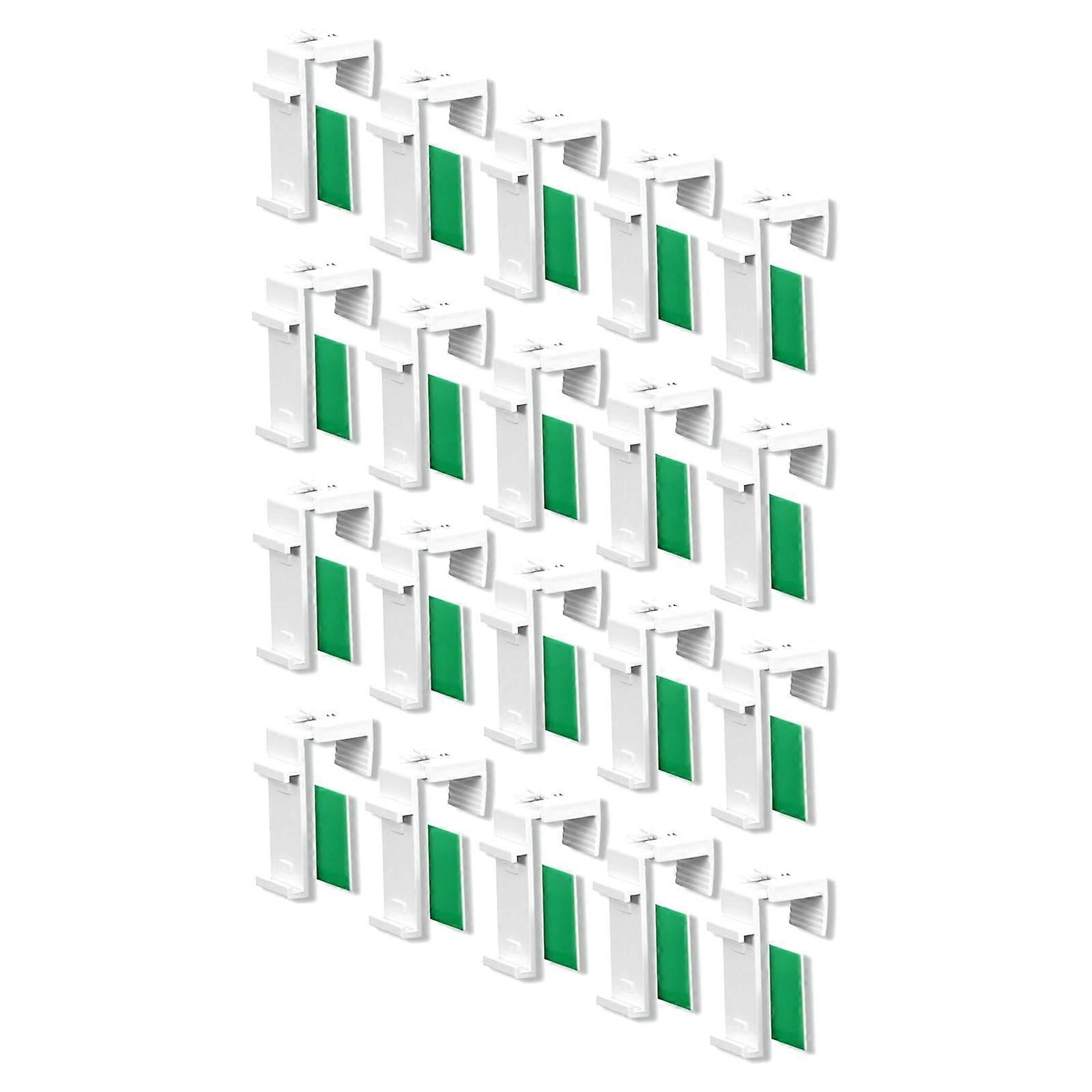 20/60Pcs Roller Blind Fixing Bracket No Drilling Replacement for Window Shade Roller Curtain Rod Holder Adjustable Clamp