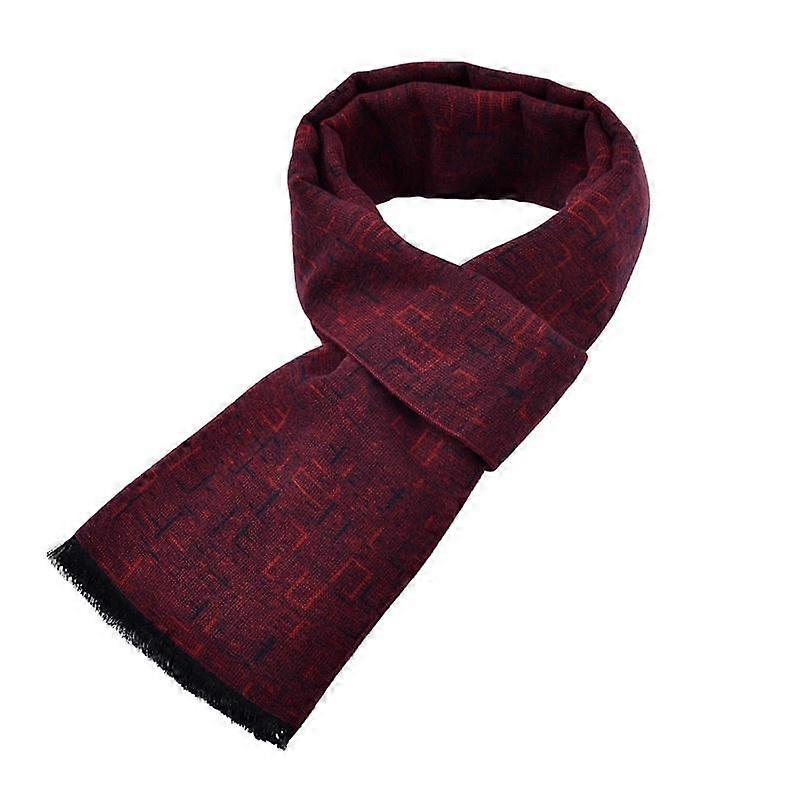 New Men's Scarf Silk Brushed Scarf Autumn and Winter Warm and Simple Elegant Solid Color Business