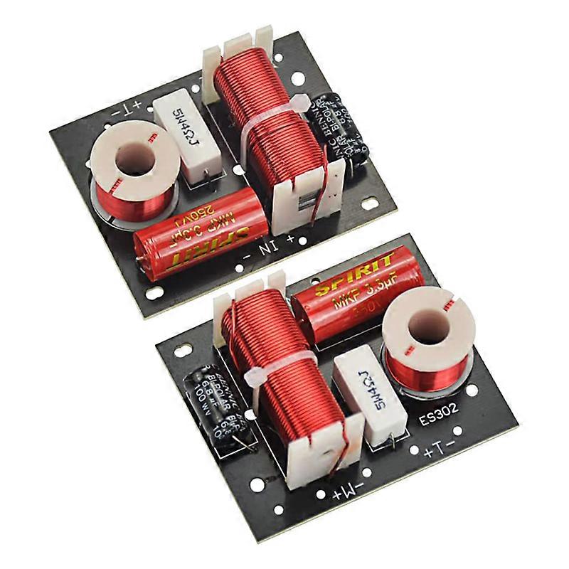 2Pcs Speaker Crossover Speaker Frequency Divider Board Treble Bass Audio Crossover Filters Frequenc