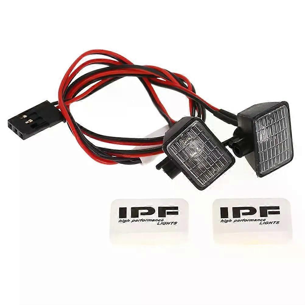 RC Car 4 Square LED Lights for 1:10 Track RC Axial SCX10 90046 Trax 90053 90028 RR10 TRX4 Tamiya CC01 D90 TF2 MST HPI