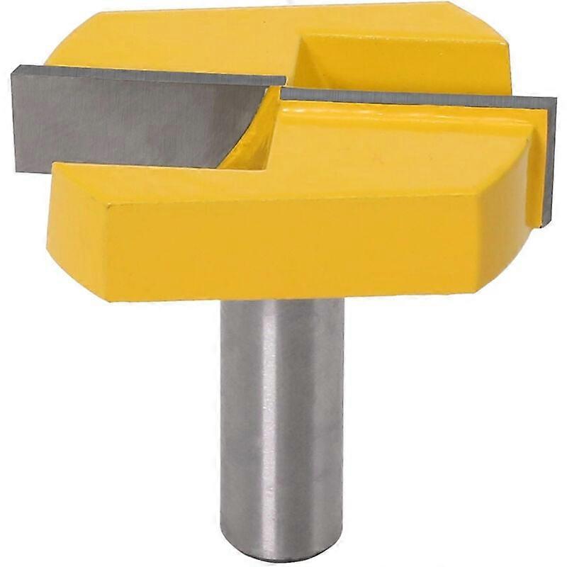 8mm Router Bit, Bottom Cleaning Surface Planing Cutter, T-Track T-Slot Router Bit Shape Router Bits, 8x57mm Bottom, Yellow Blade
