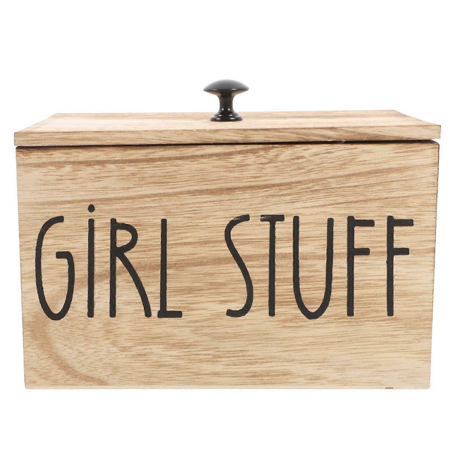 Portatovaglioli Sanitari Da Bagno Femminile Prodotto Organizzatore Ragazze Stuff Storage Box Dispenser Rustico Contenitore Con Coperchio Accessori Per Il Bagno