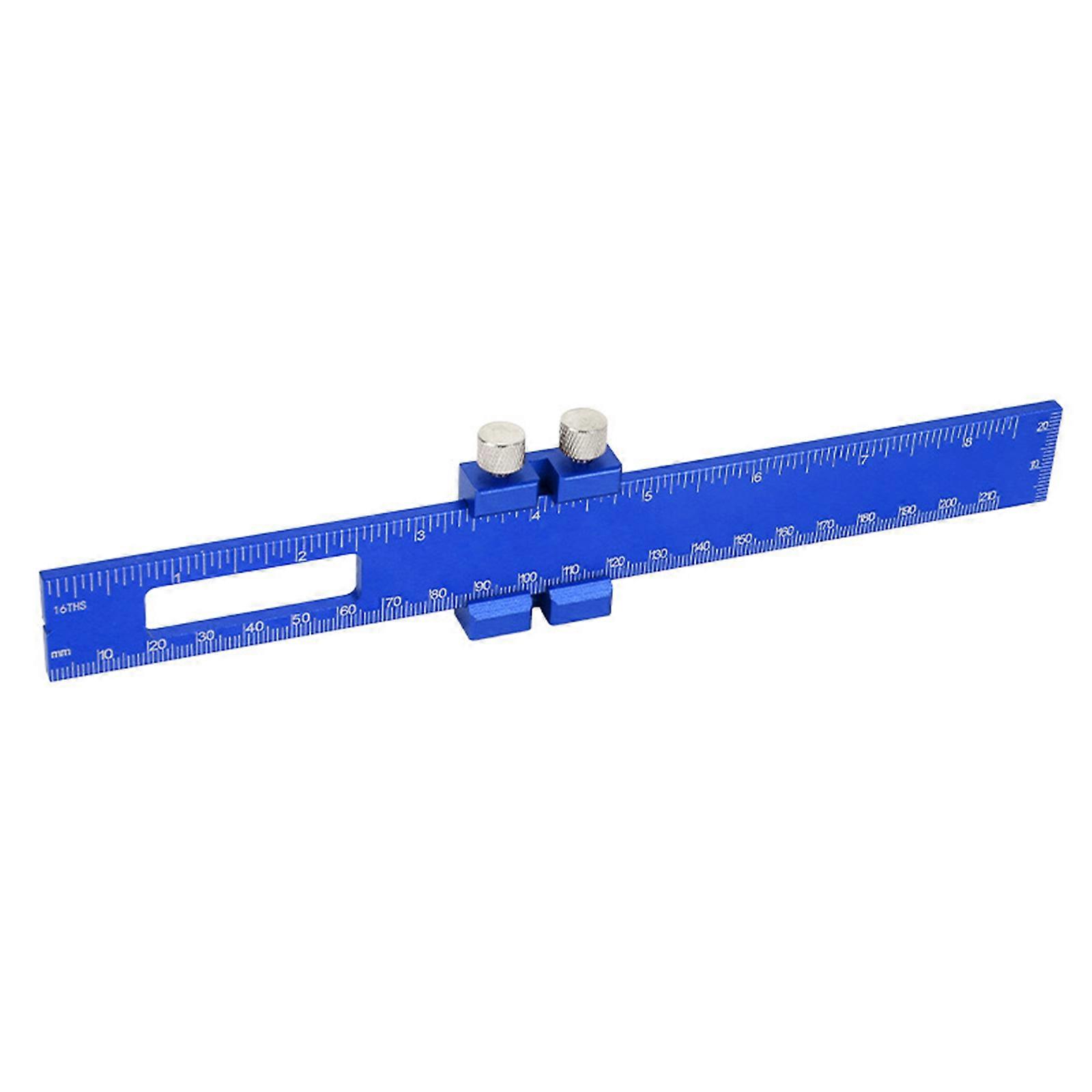 Woodworking Precision Pocket Ruler,6.5/8.5/12.5 Inch Metal Slide Stop Marking Ruler Scribing Measure for Woodworking M