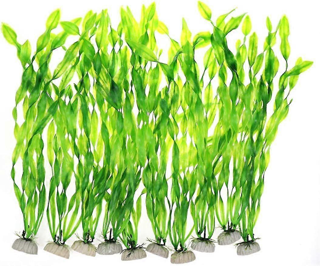 10 PCS人工海藻の装飾、シミュレーションプラスチック海藻水植物昆布草家庭やオフィスの水族館、12インチ