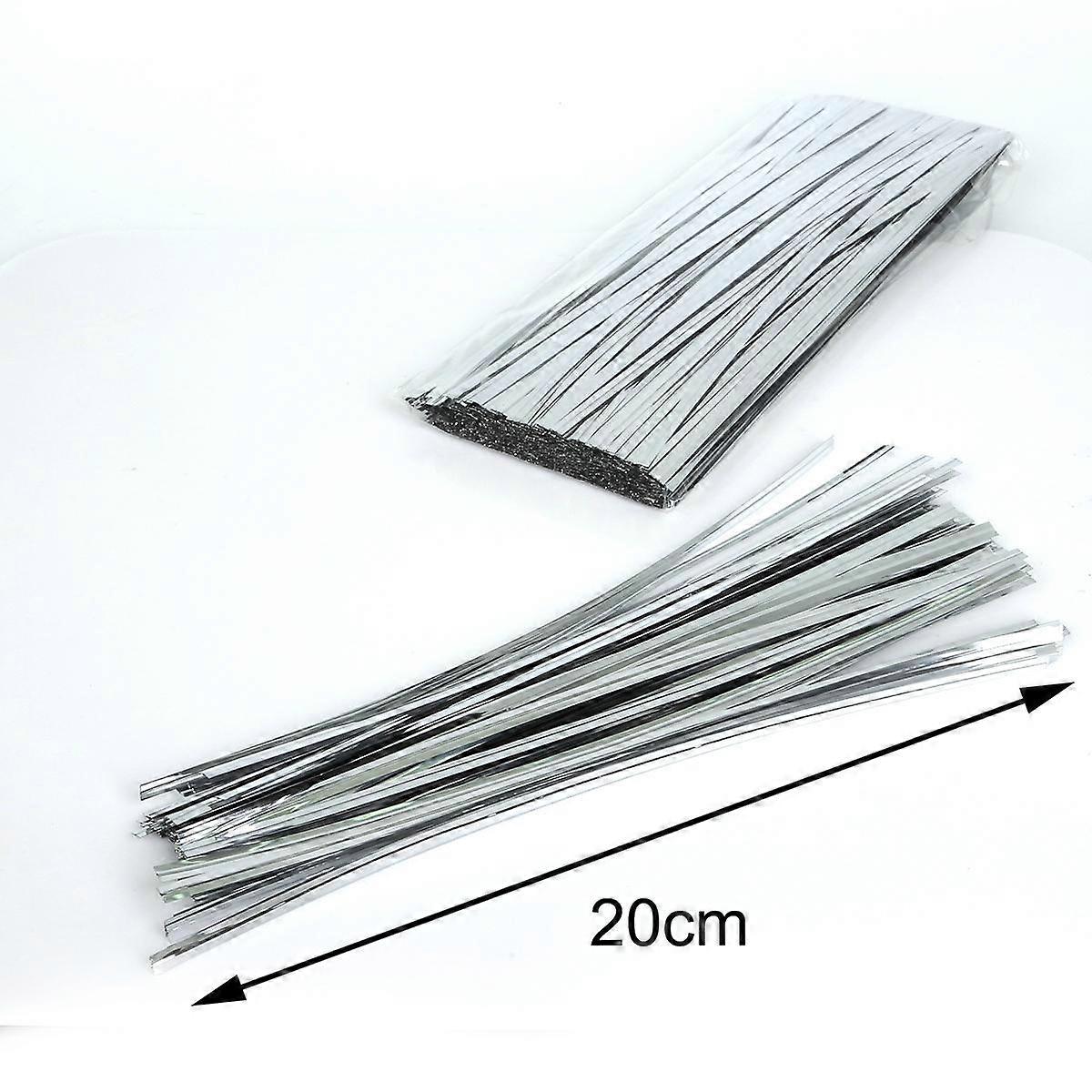 800Pcs Wedding Cake Packing Party Practical Metallic Ribbons Twist Tie Wire Bag Candy Gift Lollipop Home Decoration