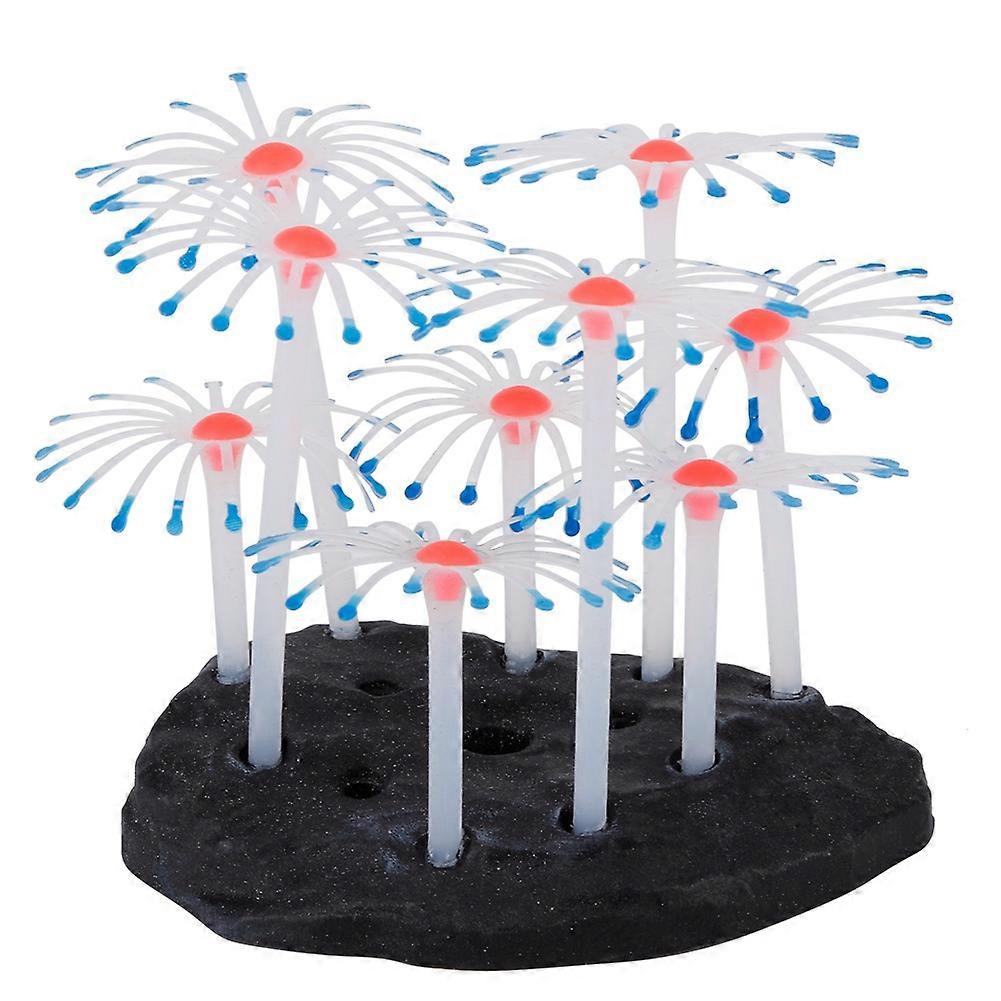 For Aquarium Decoration: Soft Silicone Artificial Feather Coral with Mesmerizing Fluorescent Effect