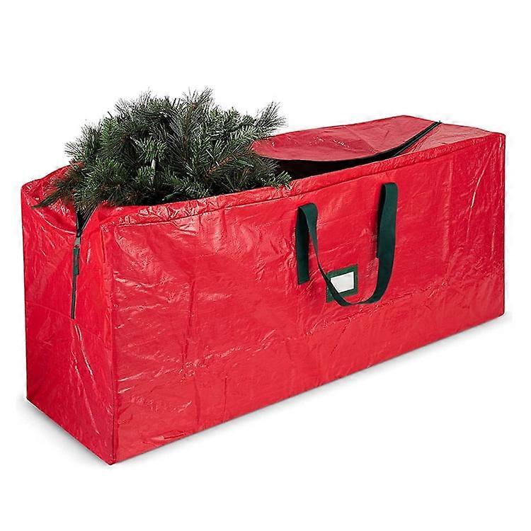 Plastic Christmas Tree Storage Bag - Large Christmas Tree Storage Box Container Made from Durable Waterproof Fabric with Handles & Dual Zipper