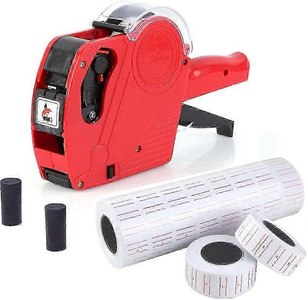 Label Plier 1 Line 8 Character Retail Price Tag Gun Kit With 10 Label Rolls And 2 Ink Cartridges