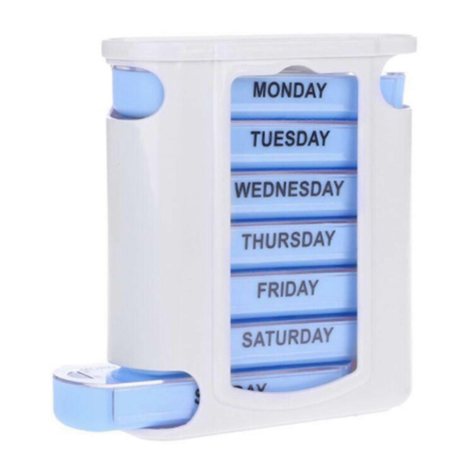 7-Day Pillbox with 4 Compartments, Easy to Carry, Ideal for Accurate Medication and Travel