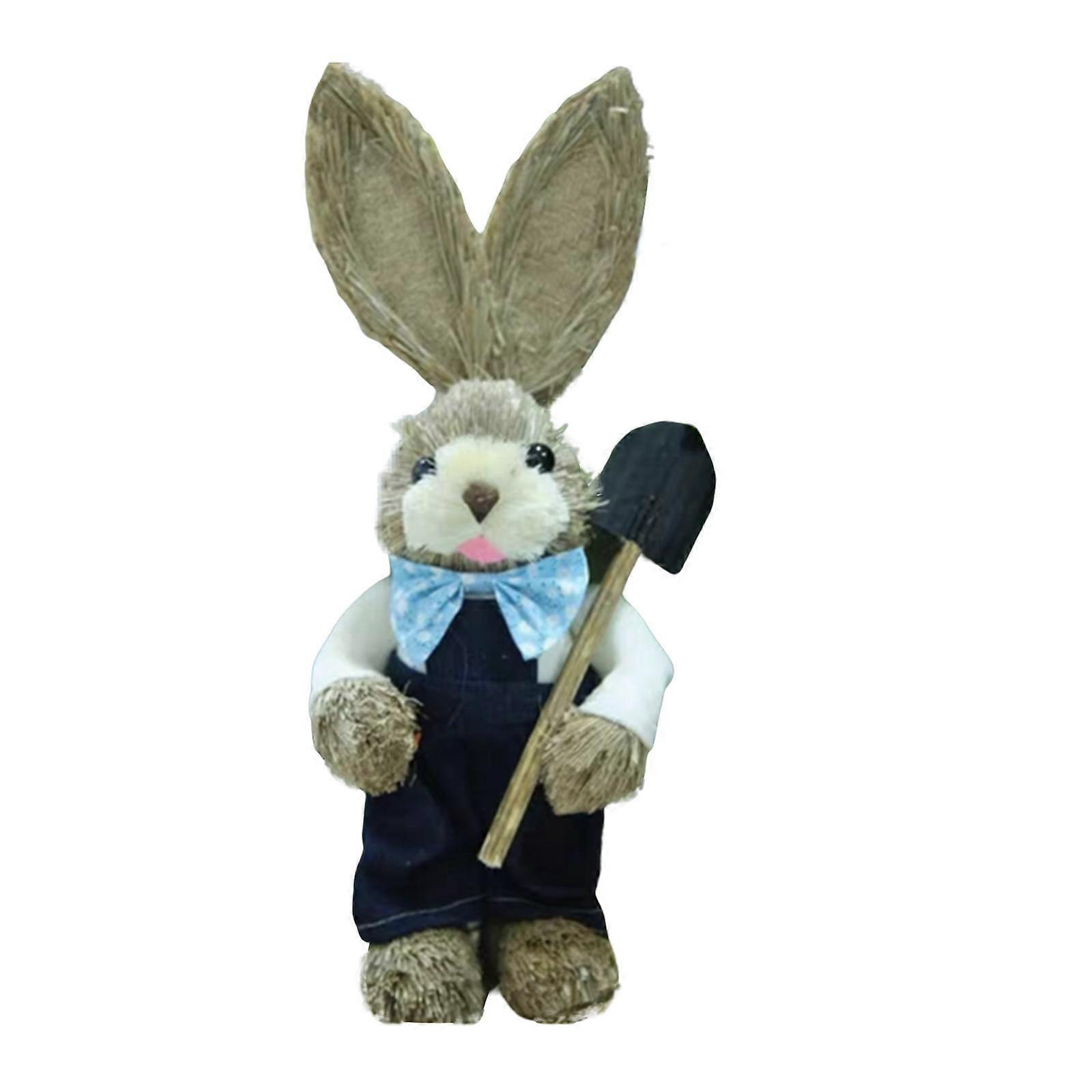 Easter Bunny Rabbit Figures 35cm Ornaments Exquisite Craftsmanship Decorative