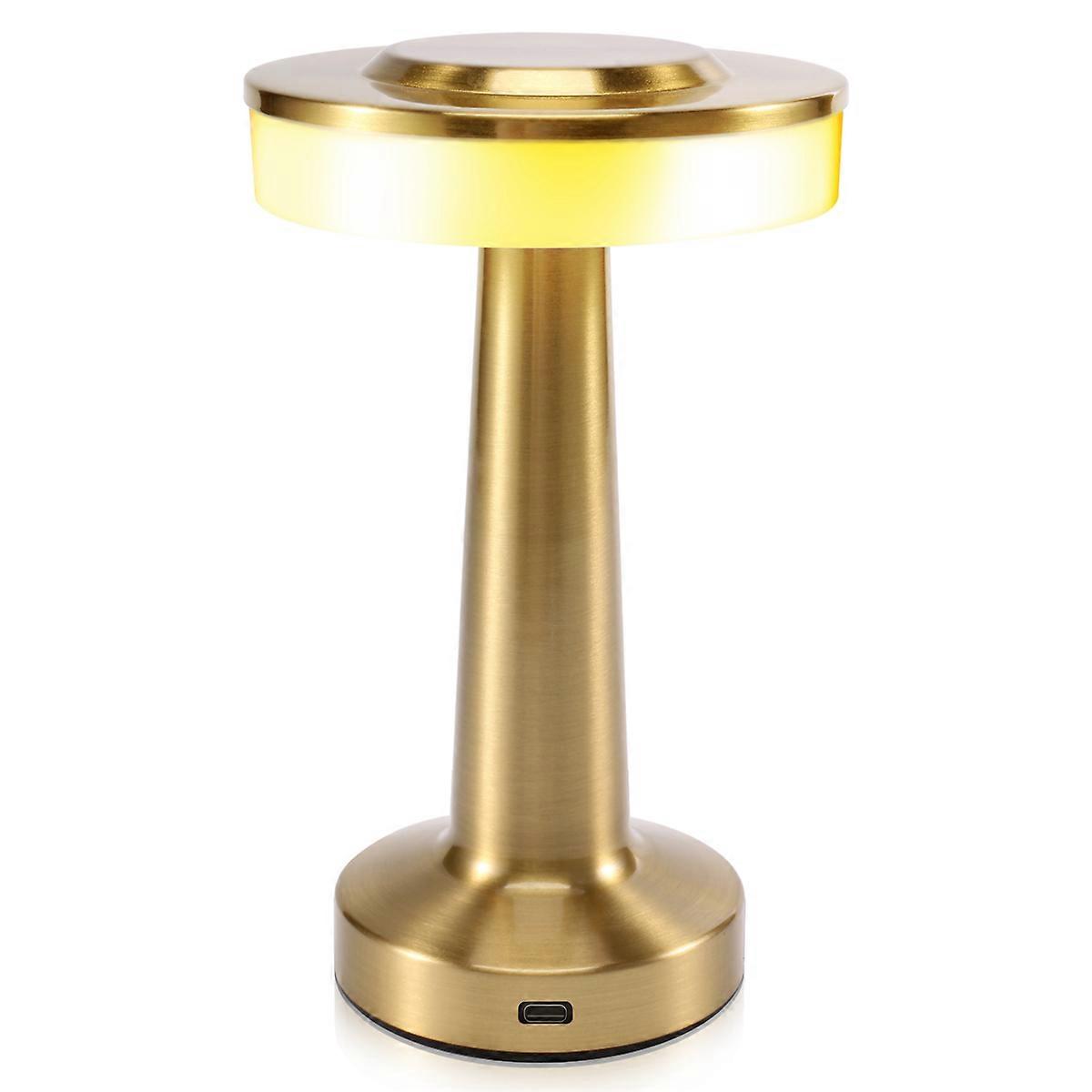 Touch LED Rechargeable Table Lamp Dining Table Bar Table Lamp,Gold