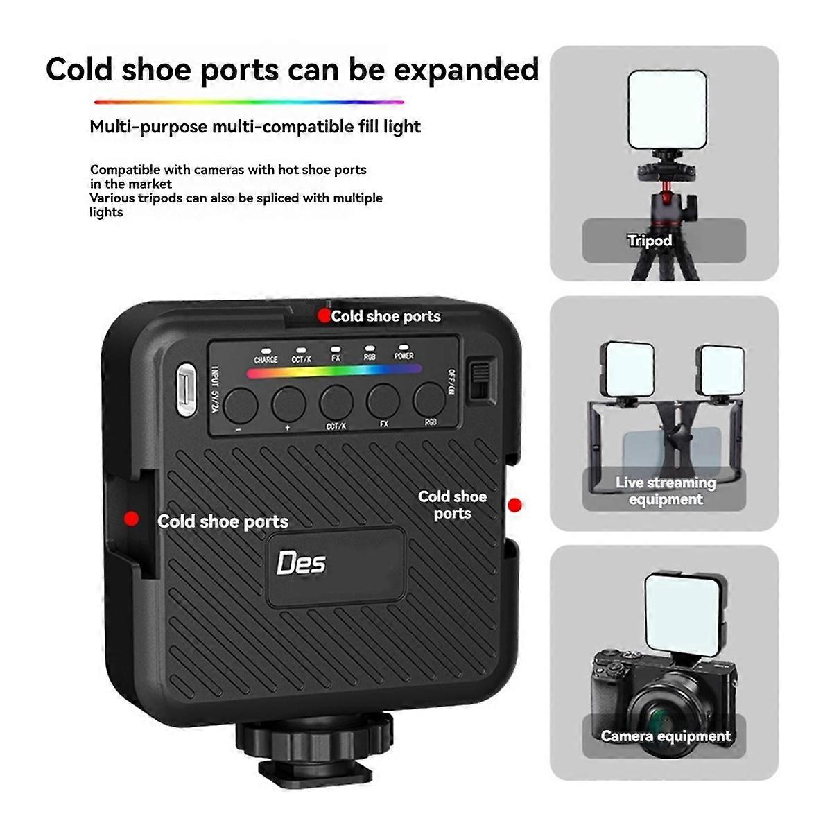 Mini RGB Video Lights Photography Lighting Selfie Light Fill Light
