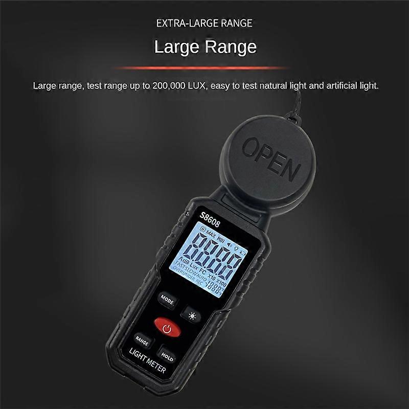 Digital Illuminance Light Meter Tester 200,000Lux Meter Luxmeter Tool