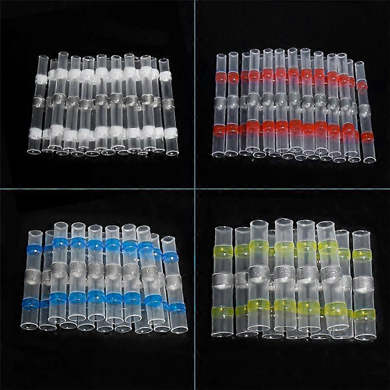 140Pcs Solder Seal Wire Connectors, Heat Shrink Butt Wire Connectors, Multi-Purpose Electrical Termi