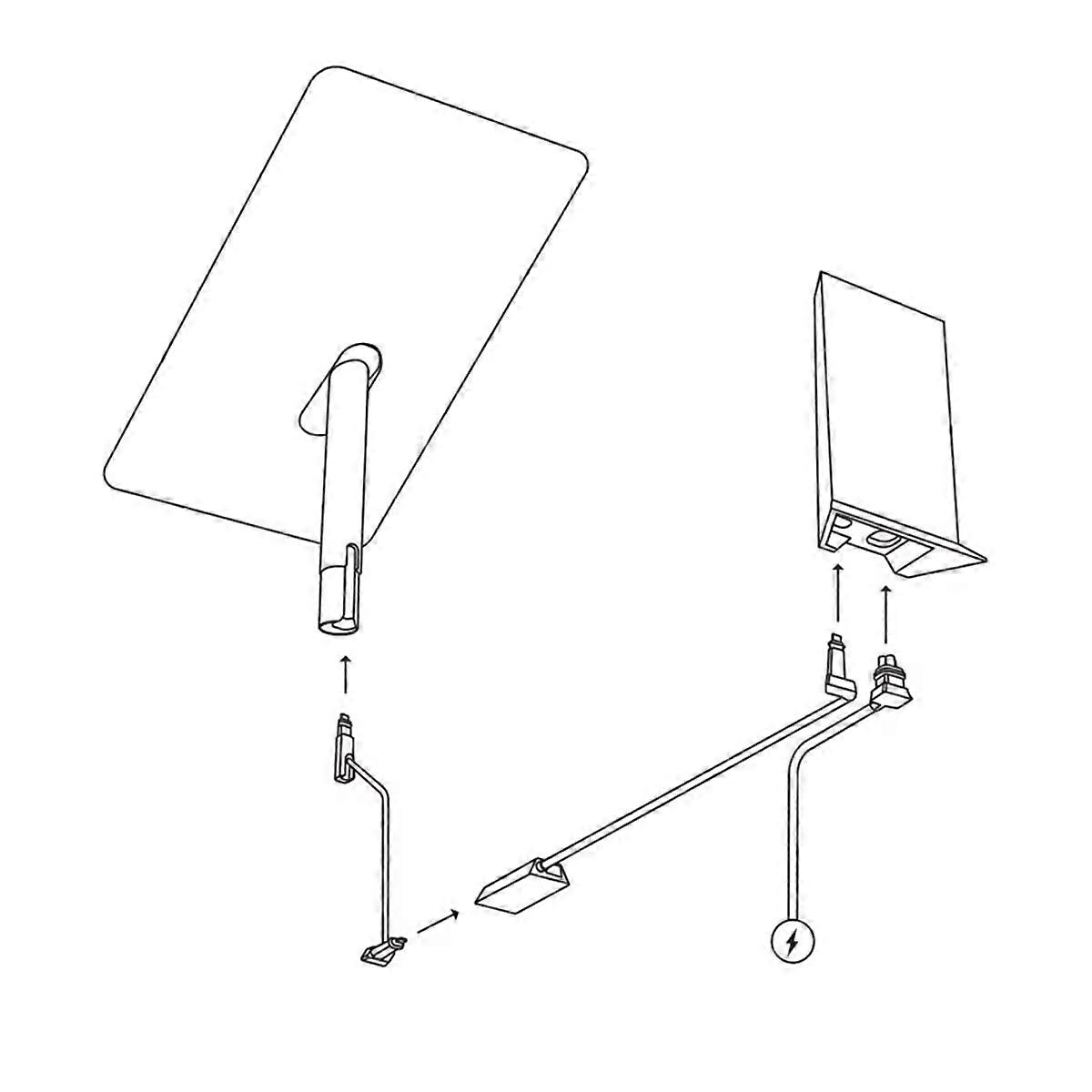 Ethernet Adapter Rectangle Dish Antenna Satellite USB Internet Kit for V2/Gen2