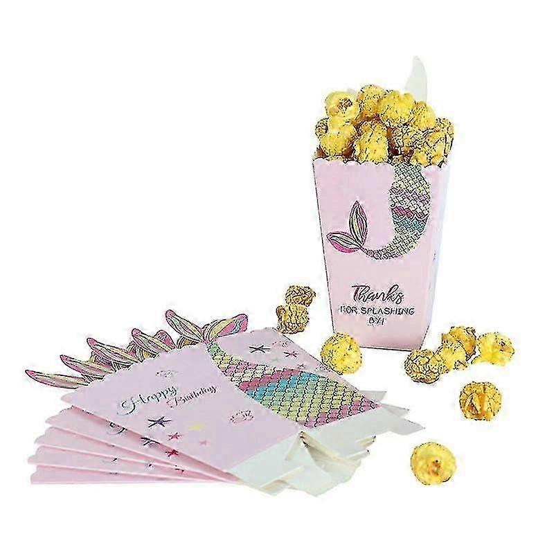 10-Pack Mermaid Tail Popcorn Box