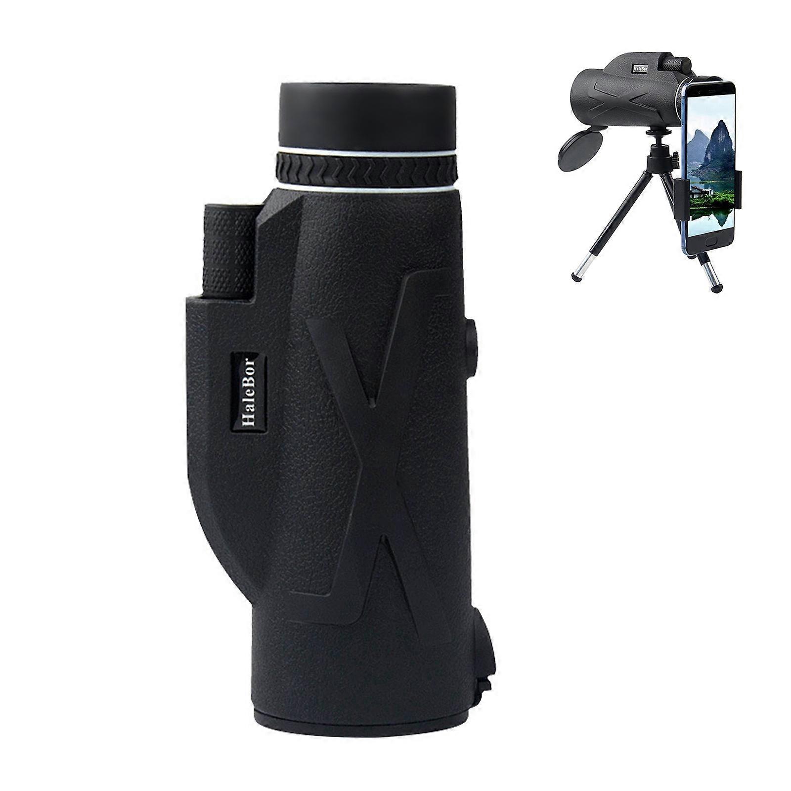 80x100 Monocular Telescope with Phone Tripod Stand Night Vision Cellphone Photograph Monoculars for Birdwatching Hiking