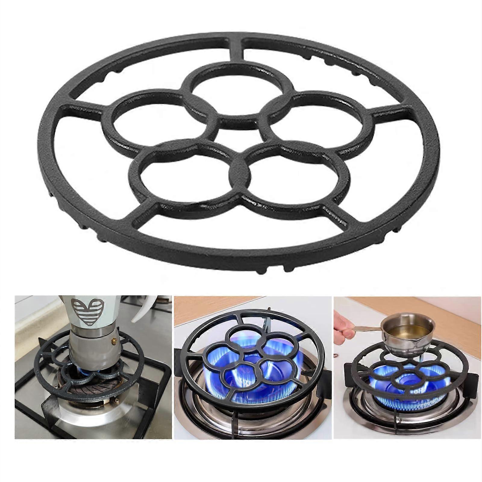 Cast Iron Wok Support Ring, NonSlip Gas Reducer for Mocha Pot, Small Saucepan