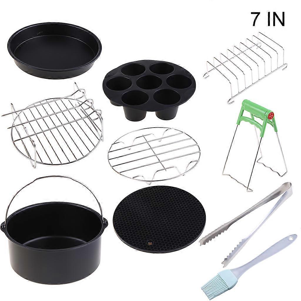 9 pçs / set Acessórios para fritadeira a ar de 7 polegadas / 8 polegadas / 6 polegadas para Gowise Cozyna e Secura adequados para todas as Airfryer
