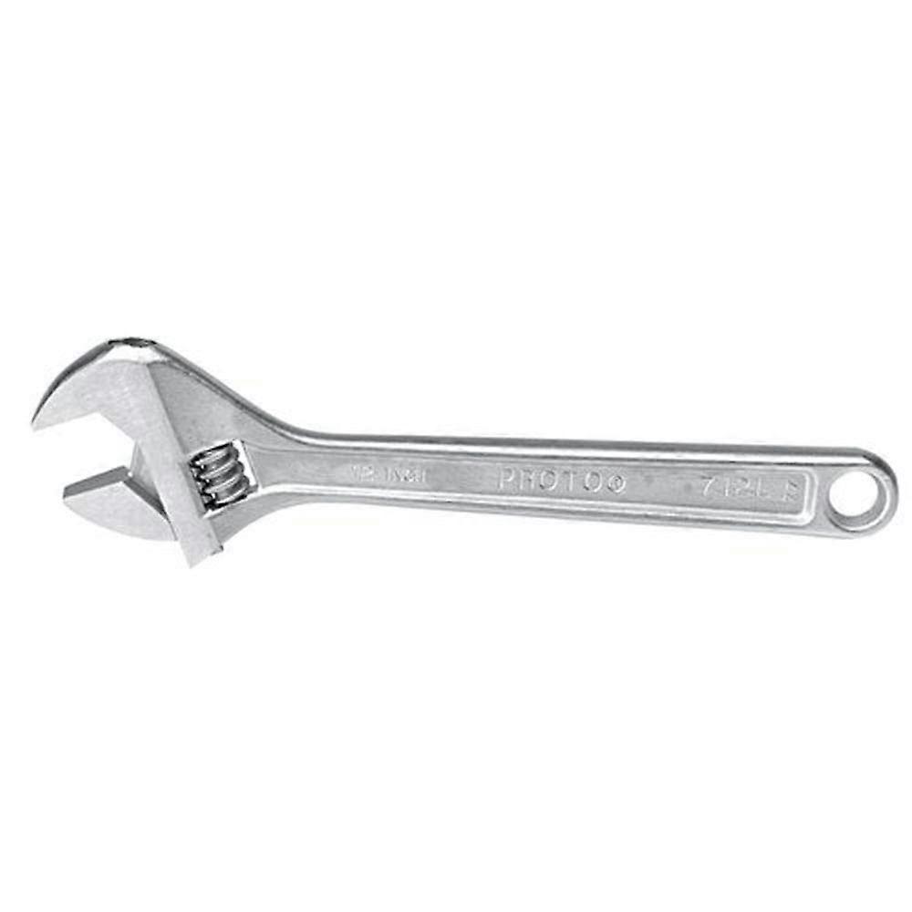 Adjustable Wrench, 15-Inch, Chrome Finish, Plain Style, Hand Tool