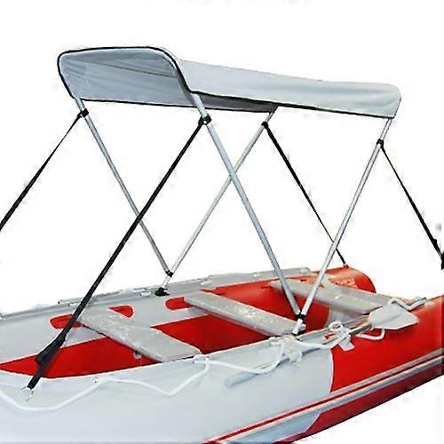 Portable Bimini Top Cover Canopy for Inflatable Kayak Canoe Boat 2 Bow, UV-Resistant, Adjustable Sunshade, Easy Install