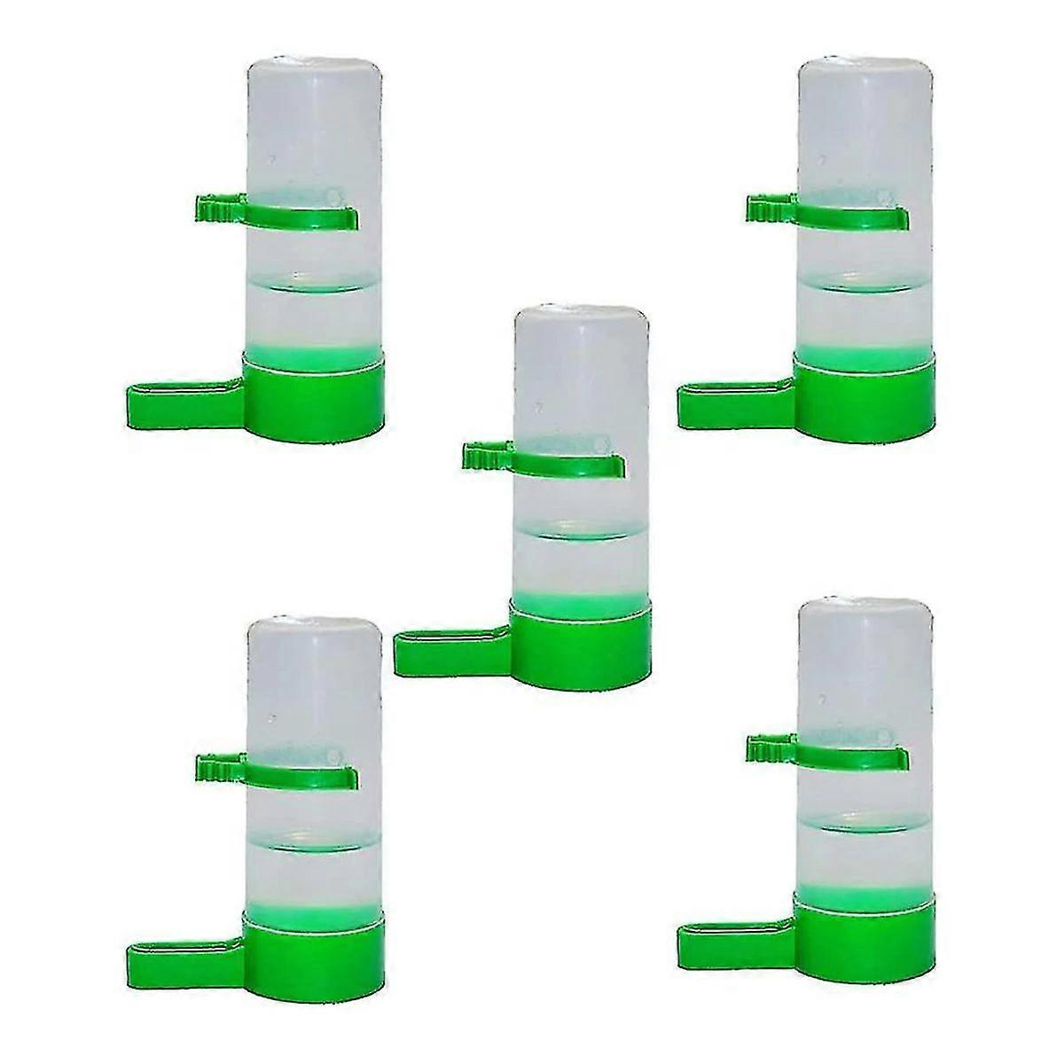 5pcs Bird Water Dispenser for Cage, Automatic Gravity Feeder for Birds