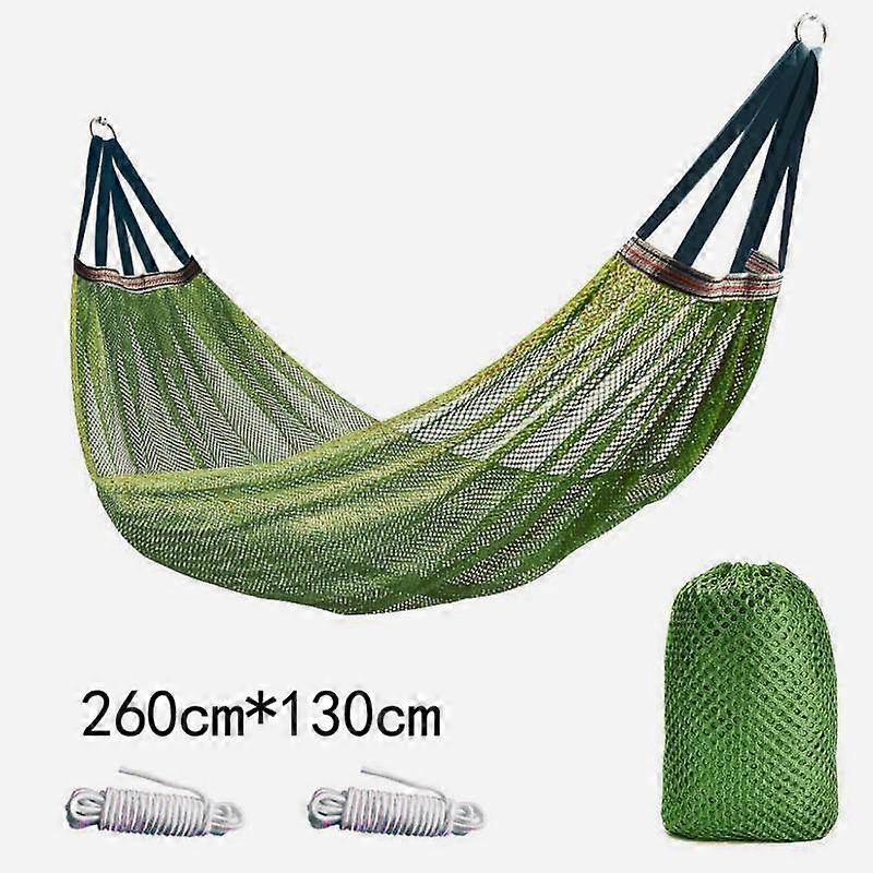 Ice Silk Outdoor Camping Swing Hammock Sturdy Portable Breathable Anti-rollover Mesh Ice Silk Hammock Garden Hang Bed
