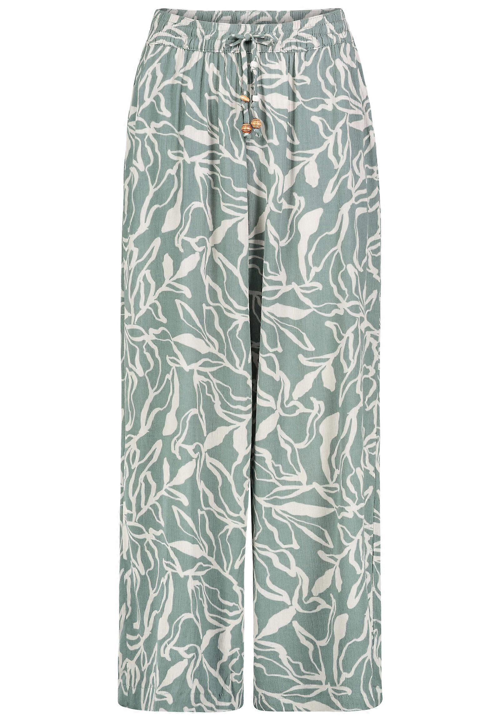 Eight2Nine Women's Culotte Pants with Pattern Elastic Waistband Design Drawstring