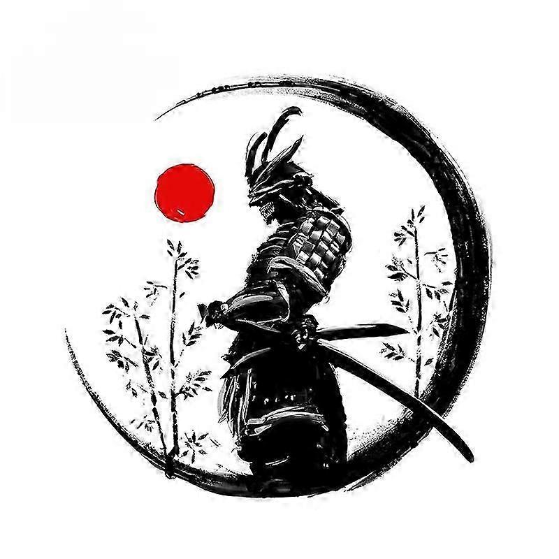 Tt Creative 13cm For Samurai Warrior Car Sticker Scratch-proof Sunscreen Decor Camper Windows Graffiti Decal
