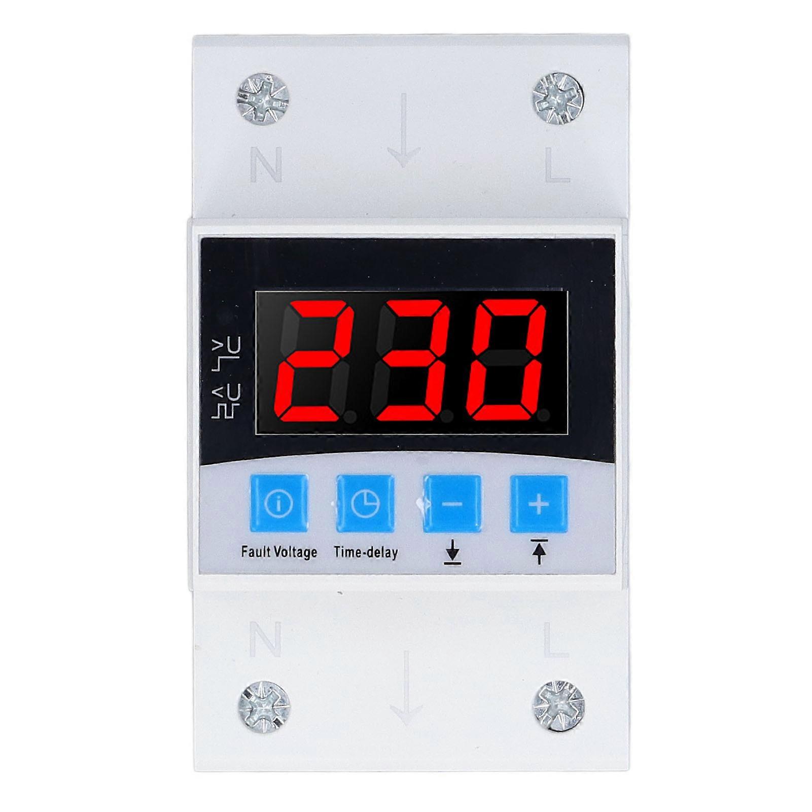 Adjustable Voltage Protector Self Recovery Over Under Voltage Protective Device AC80‑300V 80A