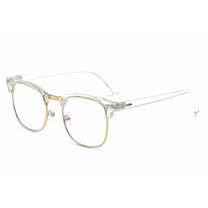 Transparent Computer Glasses Frame Women Men Anti Blue Light Rice nail round Eyewear Blocking Glasses Optical Spectacle Eyeglass